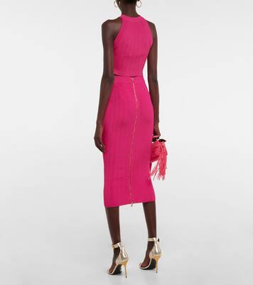 Embellished knit crop top | Balmain