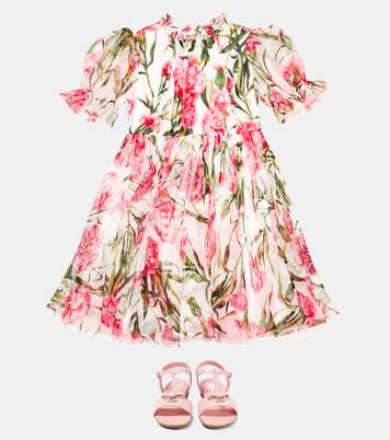 Floral silk dress | Dolce&Gabbana Kids