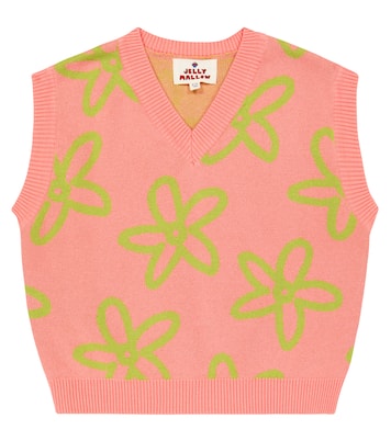 Pull sans manches en coton à fleurs | Jellymallow