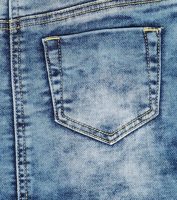 Minigonna di jeans con ricamo | Monnalisa