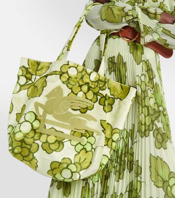 Pegaso leather-trimmed tote bag | Etro