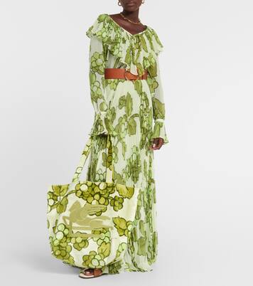 Pegaso leather-trimmed tote bag | Etro