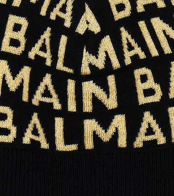 Logo wool-blend beanie | Balmain Kids