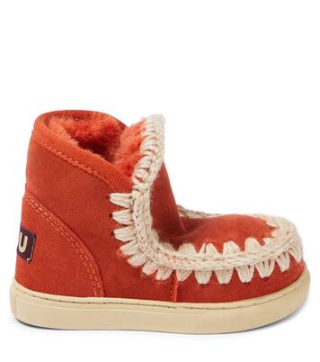 Shearling-lined suede sneakers | Mou Kids