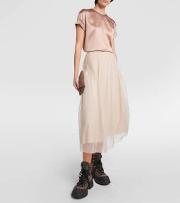 스웨이드 숄더 백 | Brunello Cucinelli