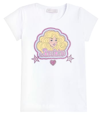 x Barbie® cotton-blend jersey T-shirt | Monnalisa