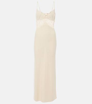 Robe longue Tara en crochet de coton | Staud