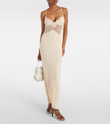 Robe longue Tara en crochet de coton | Staud