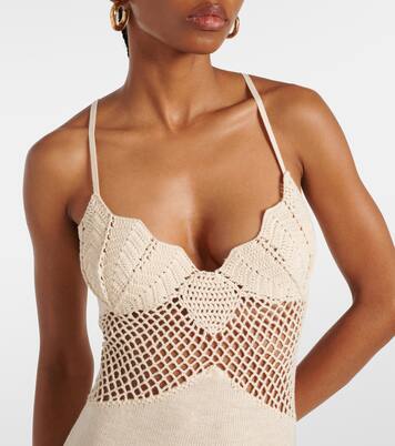 Robe longue Tara en crochet de coton | Staud