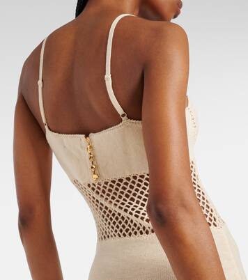 Robe longue Tara en crochet de coton | Staud