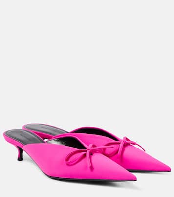 Mules Knife Bow mit Leder | Balenciaga