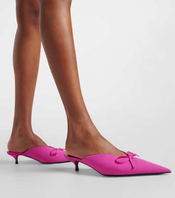 Mules Knife Bow mit Leder | Balenciaga