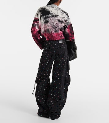 Verzierte High-Rise Cargo-Jeans Fern | The Attico