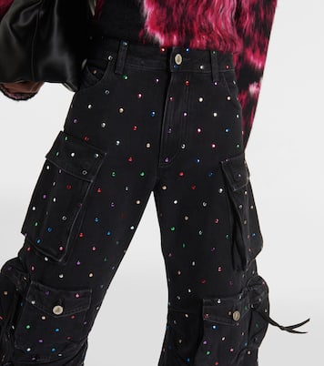 Verzierte High-Rise Cargo-Jeans Fern | The Attico