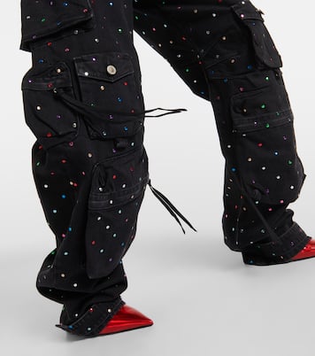 Verzierte High-Rise Cargo-Jeans Fern | The Attico