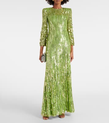 Robe longue Nymph à sequins | Jenny Packham