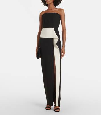 Robe longue en crêpe à fleurs | Roland Mouret