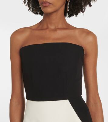 Robe longue en crêpe à fleurs | Roland Mouret