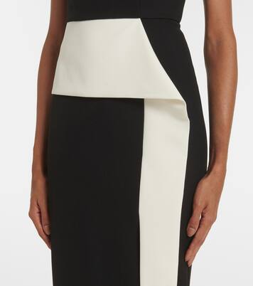 Robe longue en crêpe à fleurs | Roland Mouret