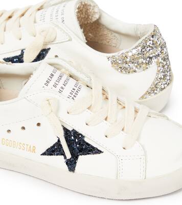 Super Star glitter leather sneakers | Golden Goose Kids