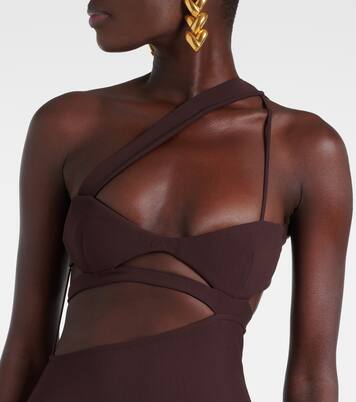 Robe midi asymétrique en soie | Nensi Dojaka