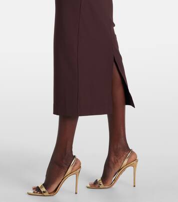 Robe midi asymétrique en soie | Nensi Dojaka