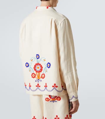 Garden Party beaded linen shirt | Bode