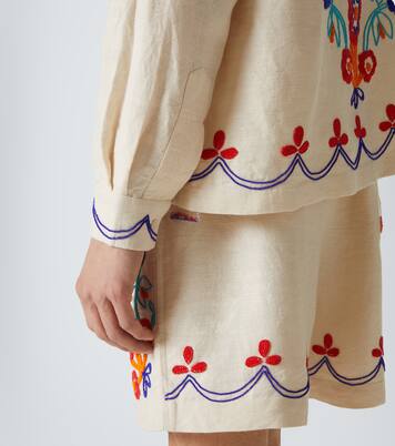 Garden Party beaded linen shirt | Bode