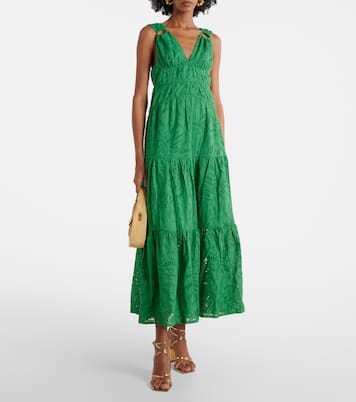 Monstera tiered cotton maxi dress | Farm Rio