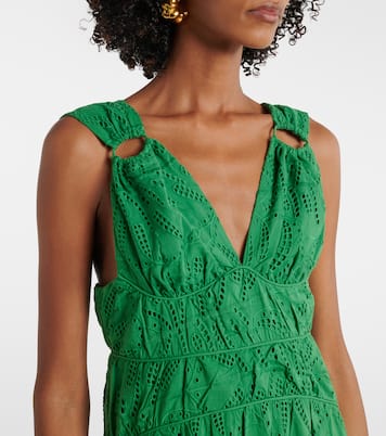 Monstera tiered cotton maxi dress | Farm Rio