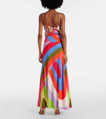 Gonna lunga Iride in jersey di raso | Pucci