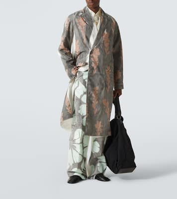 بنطلون واسع من القطن بورود | Dries Van Noten