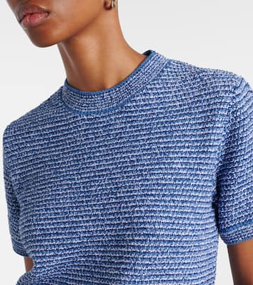 Double G knitted cotton-blend top | Gucci