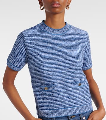 Double G knitted cotton-blend top | Gucci