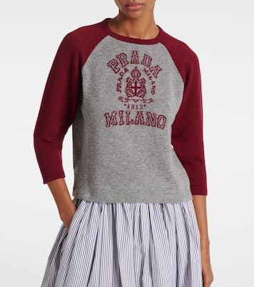 Pullover in cashmere con logo | Prada