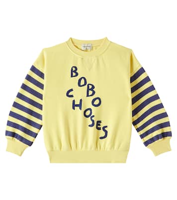Sudadera de algodón a rayas con logo | Bobo Choses