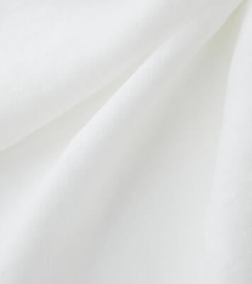 Fringed linen bath sheet | Once Milano