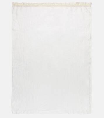 Fringed linen bath sheet | Once Milano