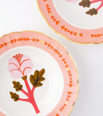 Botanica Rosa set of 4 porcelain soup plates | Bitossi