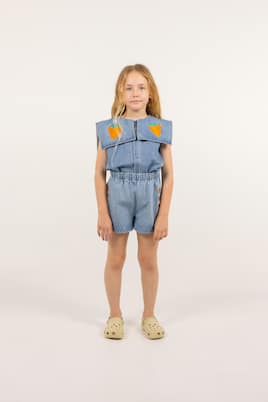 Strawberries denim blouse | Tinycottons