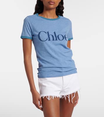 Logo cotton-blend jersey T-shirt | Chloé