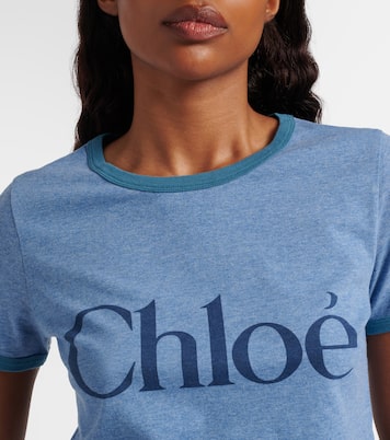 Logo cotton-blend jersey T-shirt | Chloé
