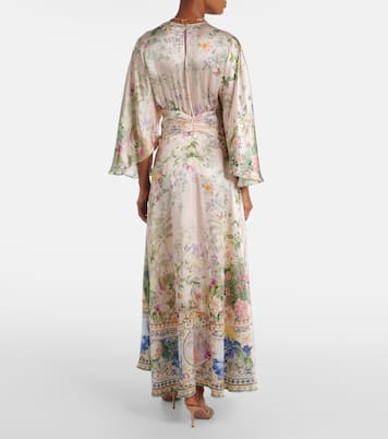 Robe longue en soie à cristaux | Camilla