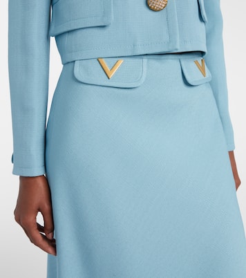 Gonna midi VLogo in canvas | Valentino