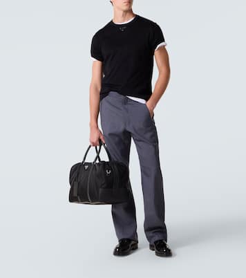 T-shirt Triangle in jersey di cotone | Prada