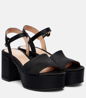 Carol 35 satin platform sandals | Gianvito Rossi