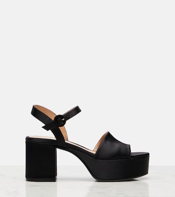 Carol 35 satin platform sandals | Gianvito Rossi
