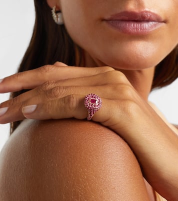 Bague en or rose 18 ct et rubis | Shay Jewelry