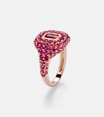 Bague en or rose 18 ct et rubis | Shay Jewelry