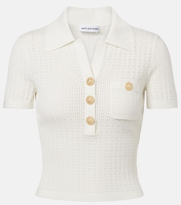 Pointelle polo shirt | Self-Portrait